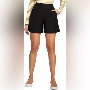 Mid-Rise Linen Pull-On Shorts